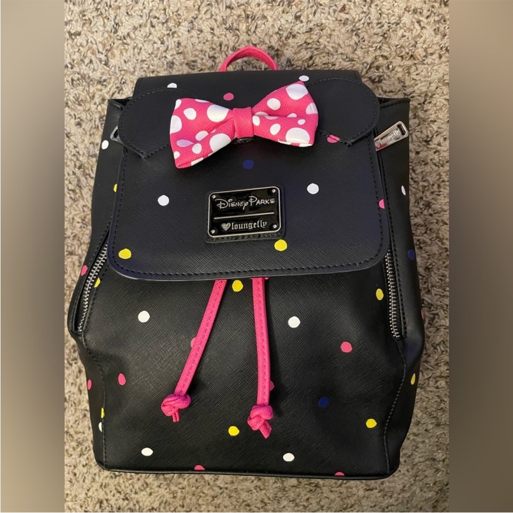 Disney parks rock the dots minnie mouse loungefly mini backpack
